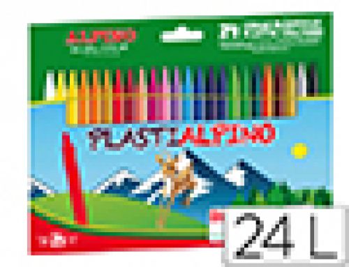 Lapis cera plastialpino caixa de 24 cores , Alpino , 77542 , 8413240578468